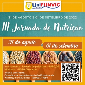 Participe da III Jornada de Nutrição do UniFUNVIC
