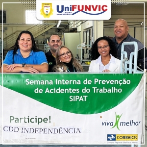 Aluna do UniFUNVIC realiza palestra sobre vacinação durante a SIPAT dos Correios em Taubaté