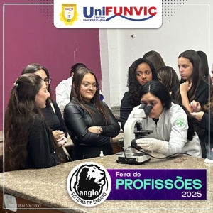 O UniFUNVIC marca presença em Feira de Profissões com vivências práticas da Biomedicina.