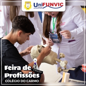 UniFUNVIC marca presença na Terceira Feira de Profissões do Colégio do Carmo em Guará